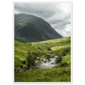 Mountain and river landscape in Glen Etive in the
Scottish Highlands