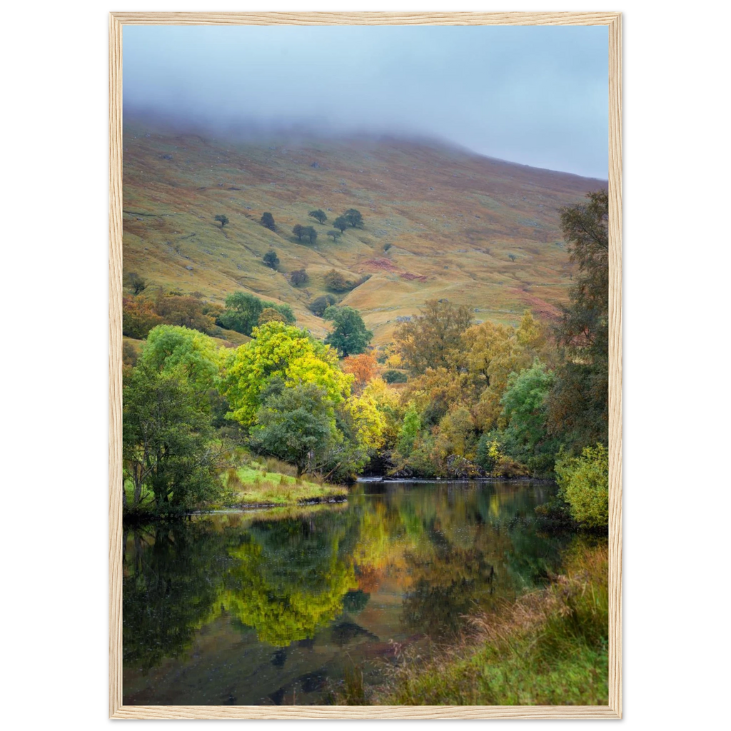 Autumn landscape and river reflections in Glen Lyon,
Scotland