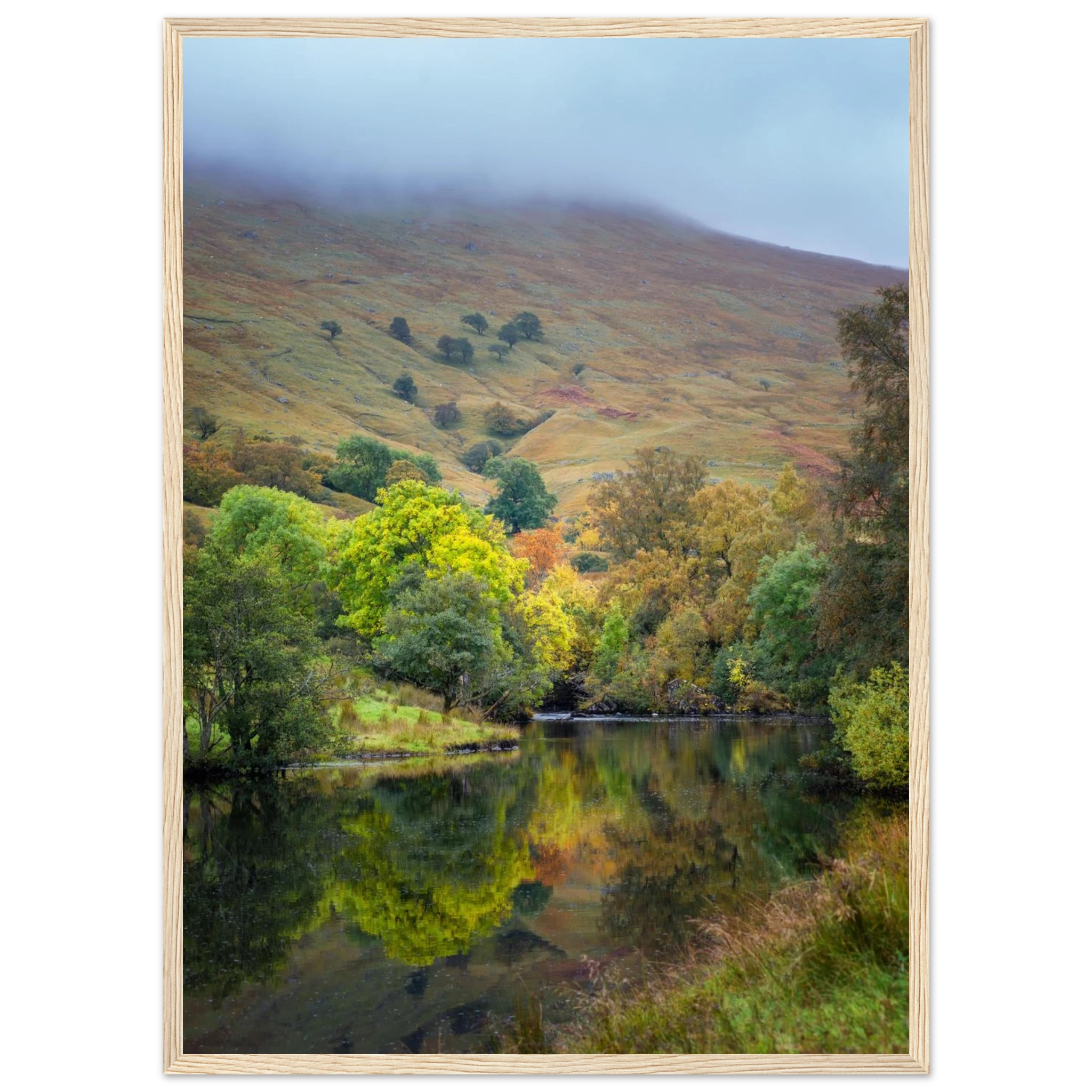 Autumn landscape and river reflections in Glen Lyon,
Scotland