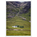 Lagangarbh Cottage in the mountain landscape of
Glen Coe, Scotland
